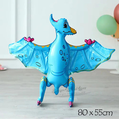 Large 4D Walking Dinosaur Balloons Jurassic Dinosaur Party Supplies Kids Birthdays Decorations Jungle Dragon Foil Globos Toys