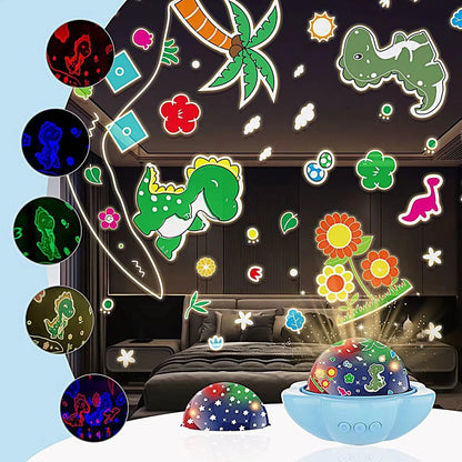 Kid Projector Night Light Dinosaur Nightlight Projector for Children Early Learning Toy Interactive LED Projection Lamp for Home