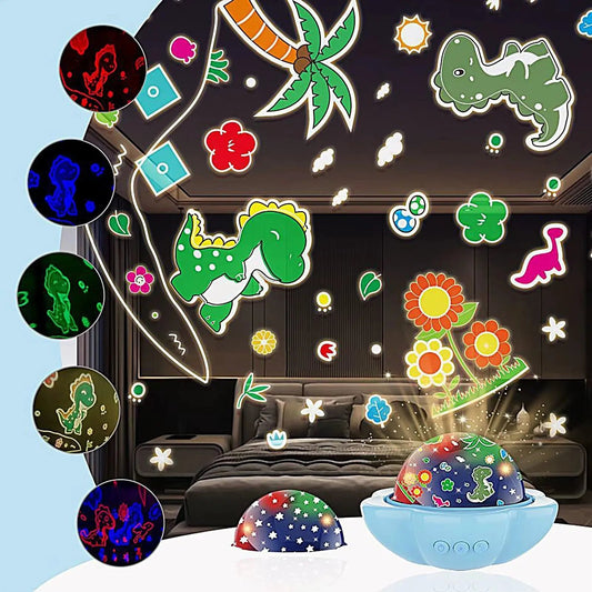 Kid Projector Night Light Dinosaur Nightlight Projector for Children Early Learning Toy Interactive LED Projection Lamp for Home