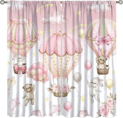 Toddler Dinosaur Curtains, Blue Cartoon Forest Plant Jurassic Cute Dinosaur Animal Windows Treatments Drapes for Boys Kids