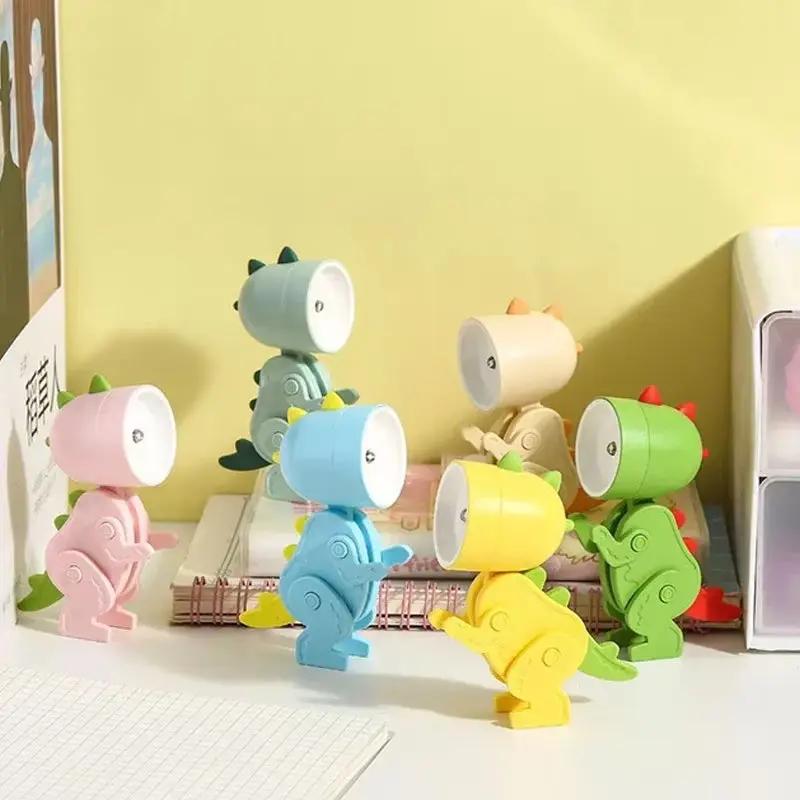 Mini Dinosaur Night Light Battery Magnetic Folding Nights Lamp Bedroom Bedside Table Ornaments Children'S Toys LED Night Lights