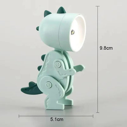Mini Dinosaur Night Light Battery Magnetic Folding Nights Lamp Bedroom Bedside Table Ornaments Children'S Toys LED Night Lights