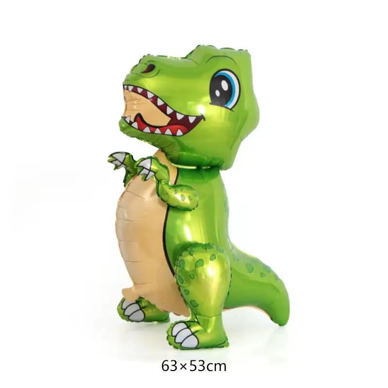 3D Standing Dinosaur Balloon Cartoon T Rex Dino Foil Balloon for Party Decoration Kids Birthday Party Supplies
