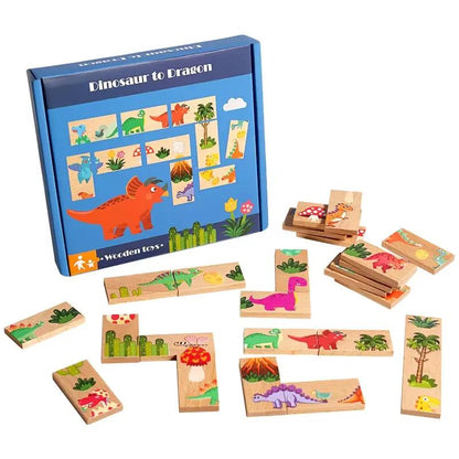 Kids Wooden Jigsaw Puzzles Cartoon Animal Pattern Montessori Educational Toys Children'S Brain Training Game