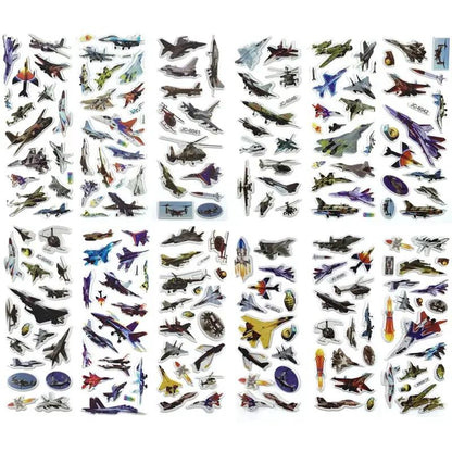 12 Sheets/Set 3D Dinosaur Stickers for Kids Toys Home Wall Decor Cartoon Sticker Scrapbooking Boys Notebook Diary Label