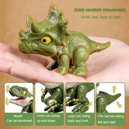 Jurassic Finger Biting Dinosaur Model Toys for Boys Triceratops Tyrannosaurus Ankylosaurus Tricky Interactive Animals Dino Toy