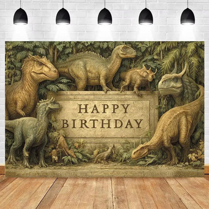 Dinosaur Theme Birthday Party Photography Backdrop Jungle Forest Kids Birthday Party Decor Photo Background Photo Studio Props