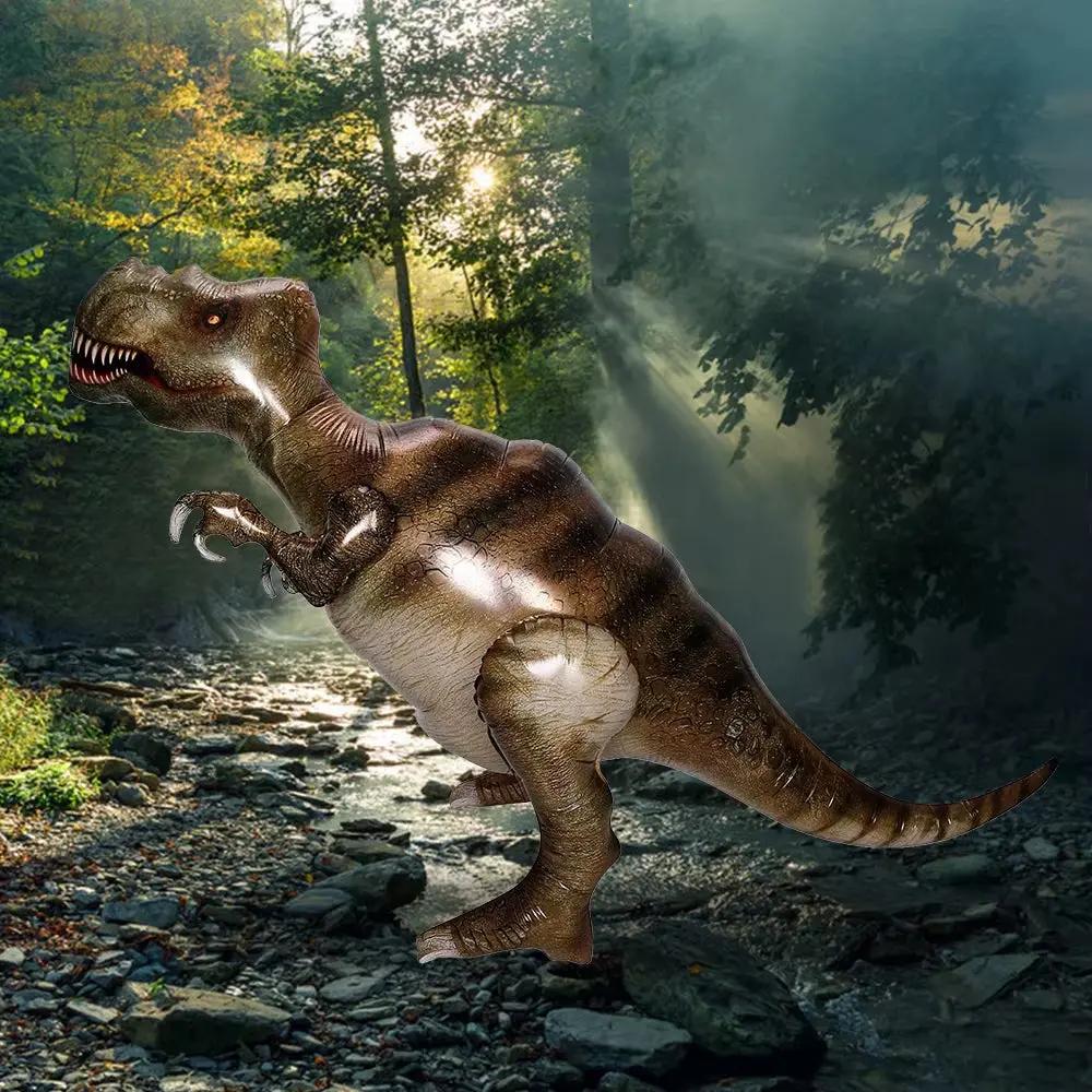 3D Large Walking Dinosaur Foil Balloons Jungle Animal Boys Birthday Party Decors Jurassic Standind Dragon Kids Toys Air Globos