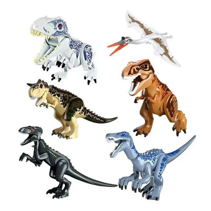 Cretive 2In1 Dinosaur Escape Adventure Pterosaur Chase Scene with Helicopter Building Blocks Model Bricks Assembly Toy Kids Gift