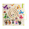 Montessori magnetic dinosaur maze toy for kids – improves focus, coordination, and color learning. Educational wooden toy by Happy Roars.